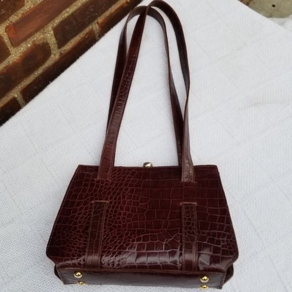 Claudia Barnes  Vintage embossed leather‎ bag - Picture 8 of 12